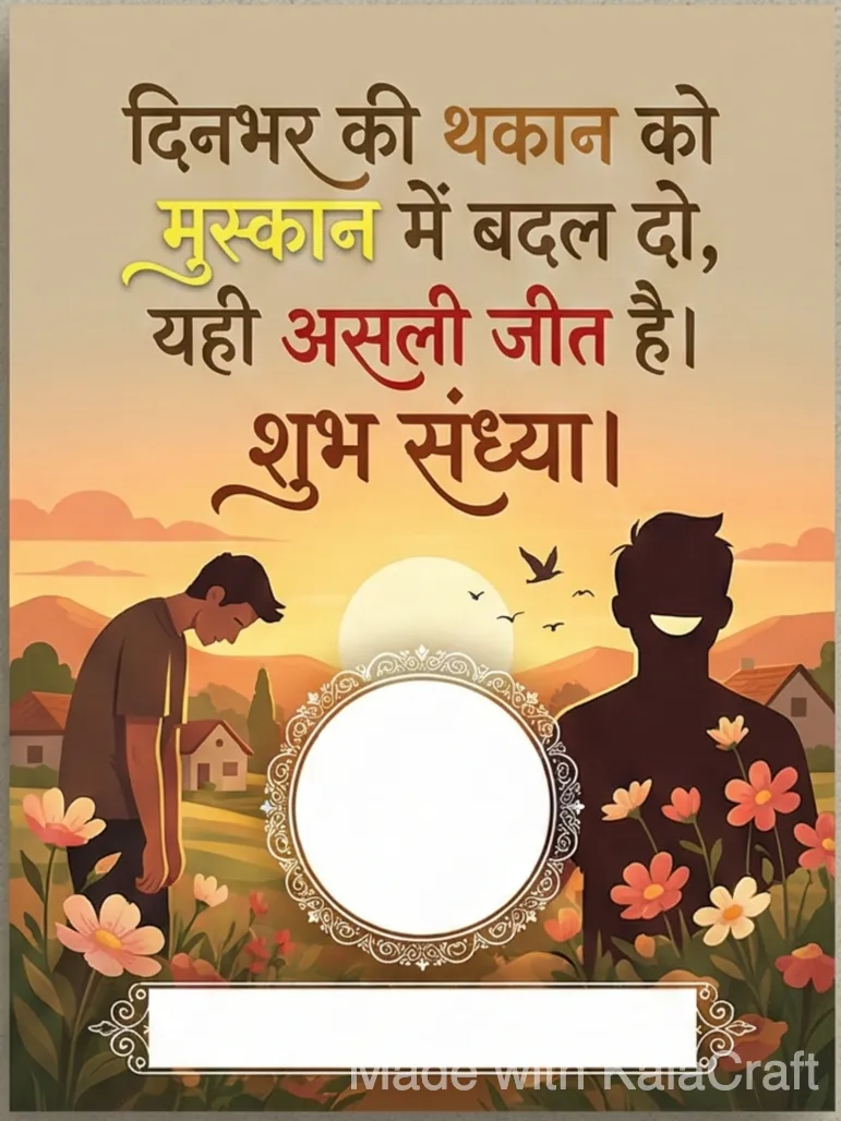 शुभ संध्या Poster 2 - Hindi Quote & Image