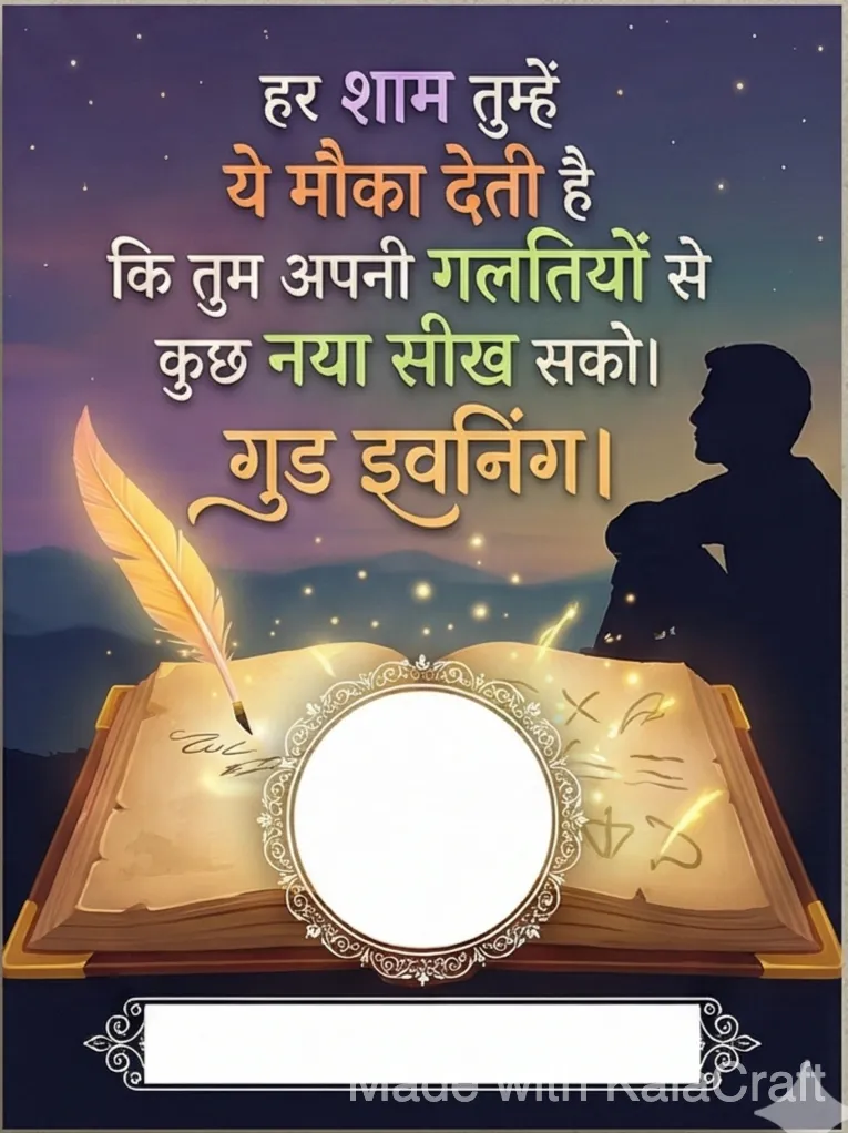 शुभ संध्या Poster 4 - Hindi Quote & Image