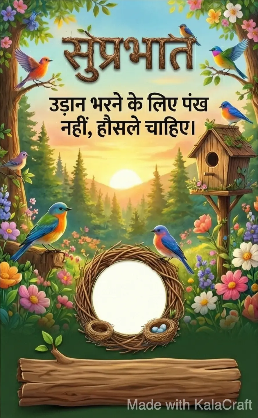 शुभ प्रभात Poster 3 - Hindi Quote & Image