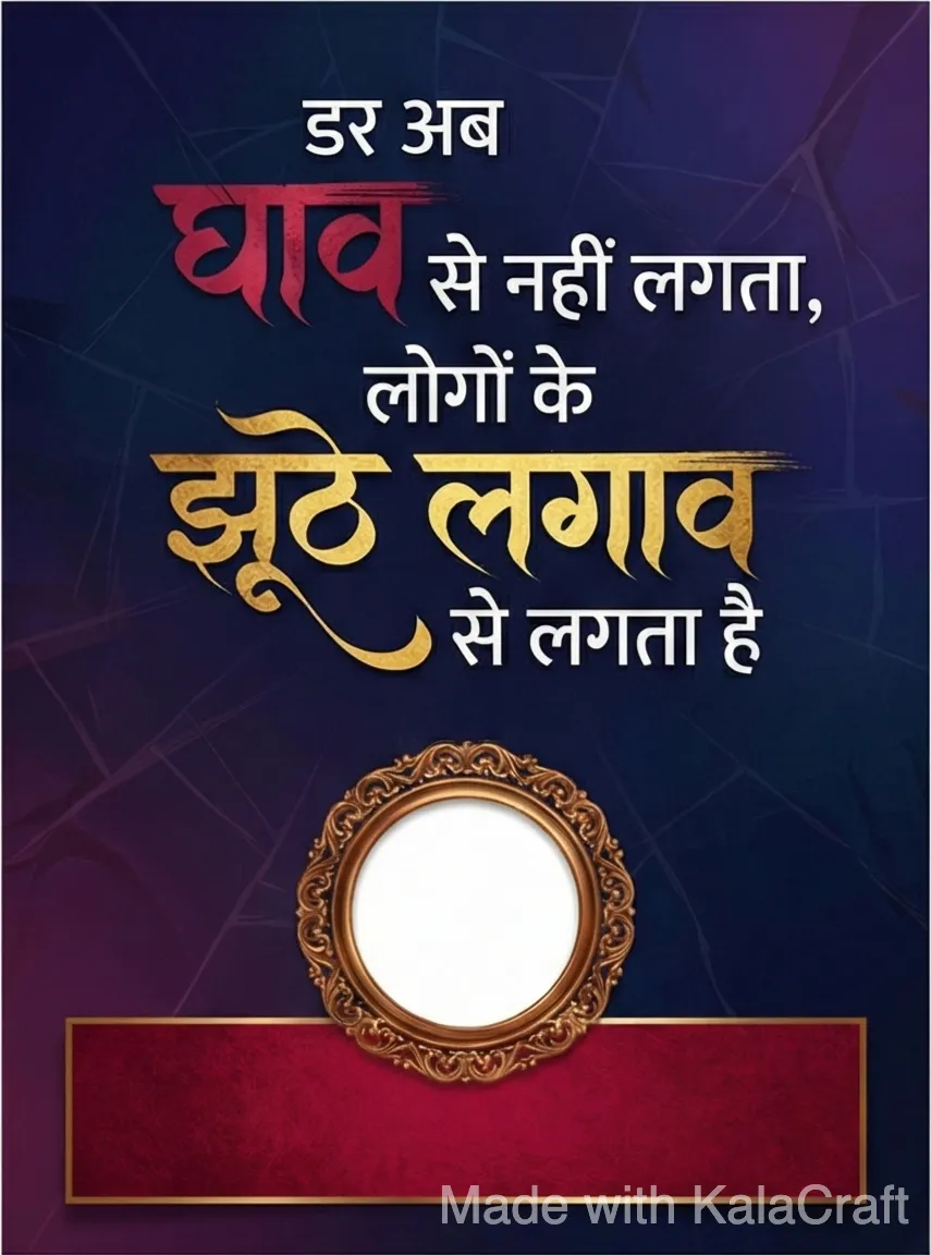 उदासी Poster 1 - Hindi Quote & Image